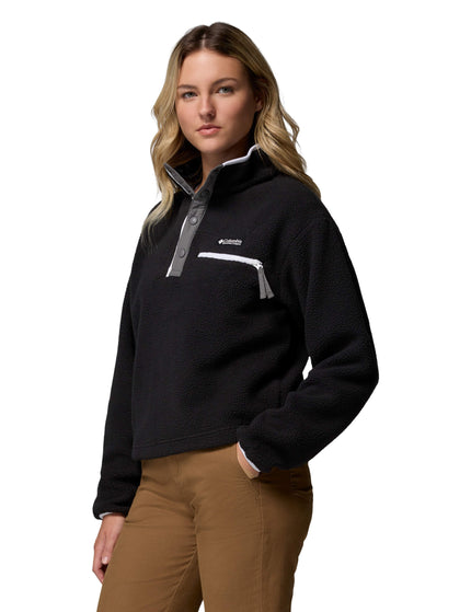 Columbia Helvetia II Cropped Sherpa Half Snap Fleece - Blackimages5- The Sports Edit