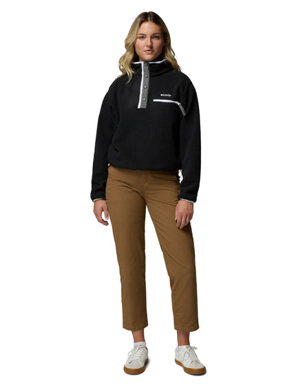 Columbia Helvetia II Cropped Sherpa Half Snap Fleece - Blackimages6- The Sports Edit