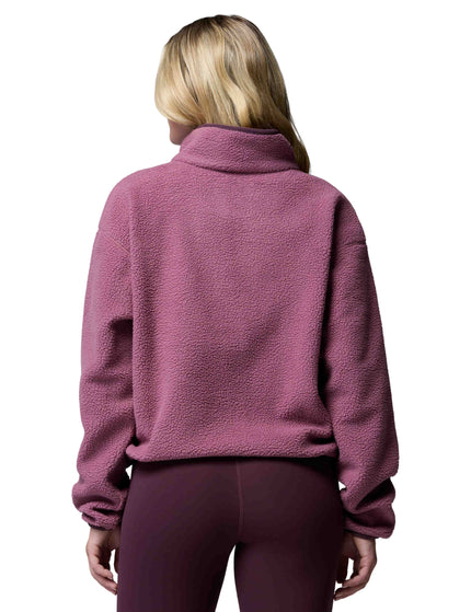 Columbia Helvetia II Cropped Sherpa Half Snap Fleece - Anitque Mauve/Mineral Pinkimages2- The Sports Edit