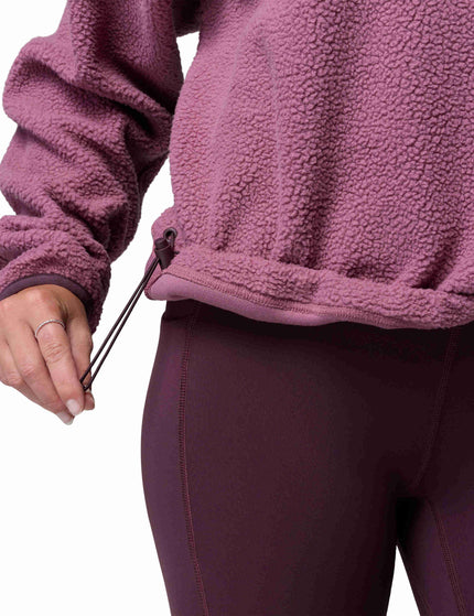 Columbia Helvetia II Cropped Sherpa Half Snap Fleece - Anitque Mauve/Mineral Pinkimages4- The Sports Edit
