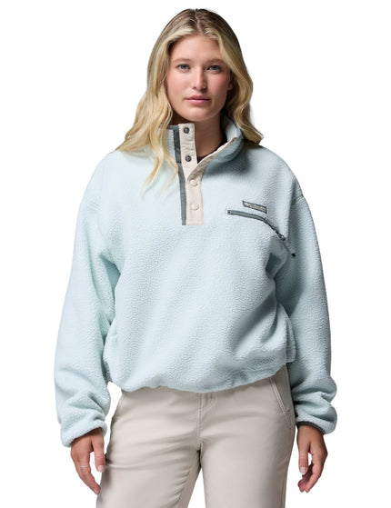 Columbia Helvetia II Cropped Sherpa Half Snap Fleece - Tea Light/Dark Stoneimages1- The Sports Edit