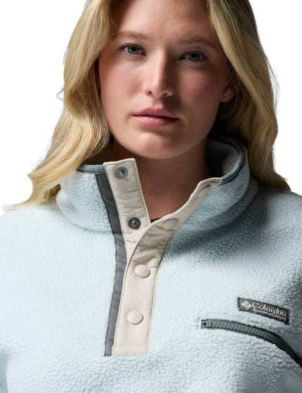 Columbia Helvetia II Cropped Sherpa Half Snap Fleece - Tea Light/Dark Stoneimages3- The Sports Edit