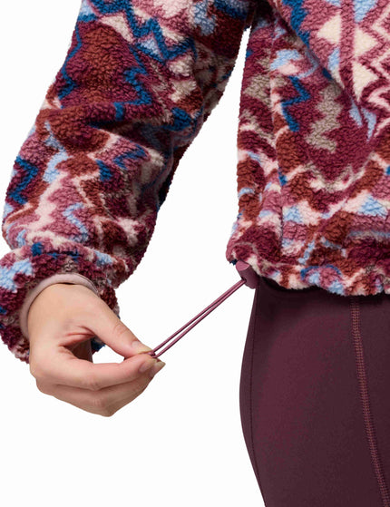 Columbia Helvetia II Cropped Sherpa Half Snap Printed Fleece - Antique Mauve/Geomiximages4- The Sports Edit