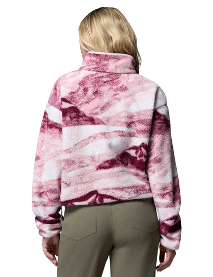 Columbia Helvetia II Cropped Sherpa Half Snap Printed Fleece - Antique Mauve/Summitsimages2- The Sports Edit