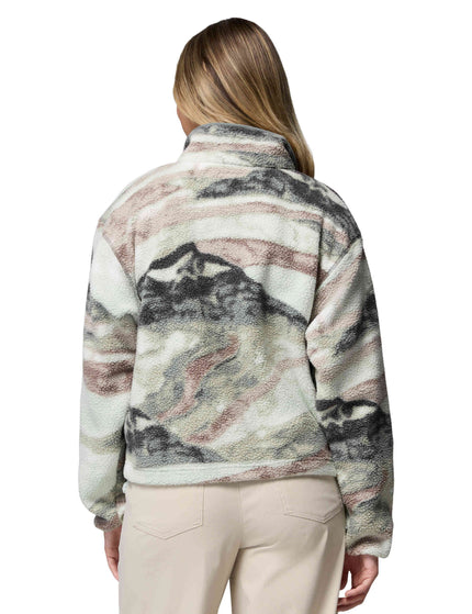 Columbia Helvetia II Cropped Sherpa Half Snap Printed Fleece - Sedona Sage/Summitsimages2- The Sports Edit