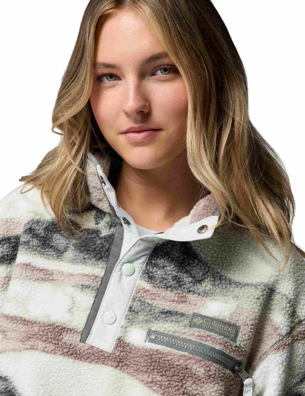 Columbia Helvetia II Cropped Sherpa Half Snap Printed Fleece - Sedona Sage/Summitsimages3- The Sports Edit