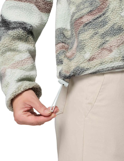 Columbia Helvetia II Cropped Sherpa Half Snap Printed Fleece - Sedona Sage/Summitsimages4- The Sports Edit
