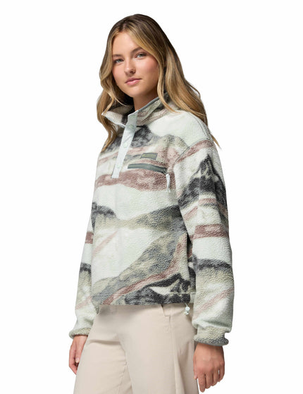 Columbia Helvetia II Cropped Sherpa Half Snap Printed Fleece - Sedona Sage/Summitsimages5- The Sports Edit