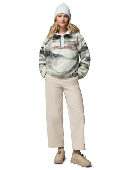 Columbia Helvetia II Cropped Sherpa Half Snap Printed Fleece - Sedona Sage/Summitsimages6- The Sports Edit