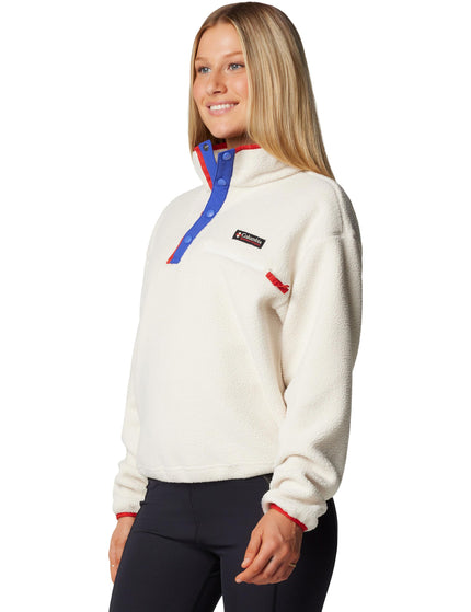 Columbia Helvetia II Cropped Sherpa Half Snap Fleece - Chalkimages2- The Sports Edit