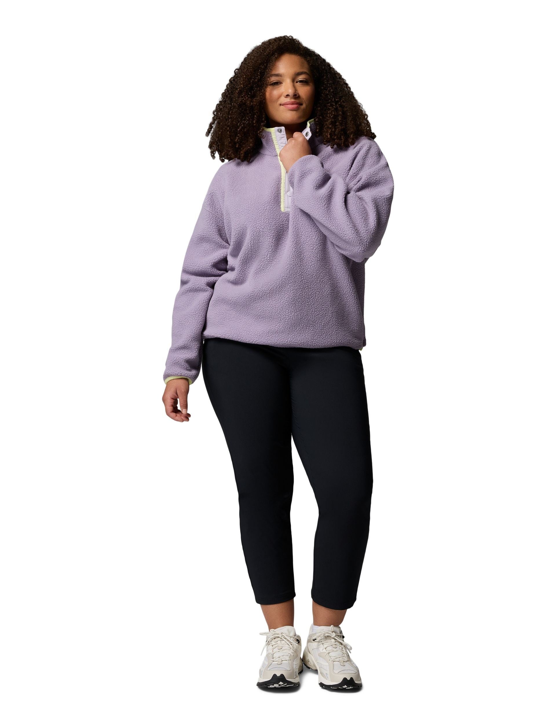 Columbia | Helvetia II Crop Sherpa Half Snap -Purple | The Sports Edit