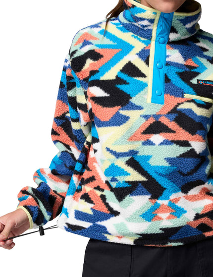 Columbia Helvetia II Cropped Sherpa Half Snap Printed Fleece - Compass Blue Reflections/Compass Blueimages3- The Sports Edit