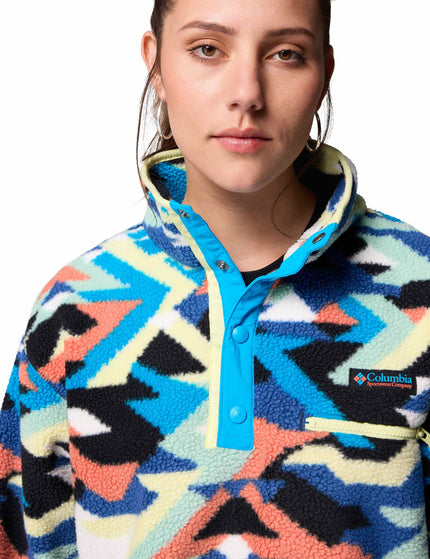 Columbia Helvetia II Cropped Sherpa Half Snap Printed Fleece - Compass Blue Reflections/Compass Blueimages4- The Sports Edit