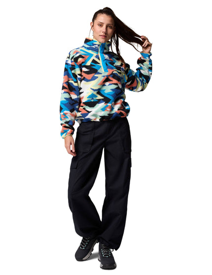 Columbia Helvetia II Cropped Sherpa Half Snap Printed Fleece - Compass Blue Reflections/Compass Blueimages6- The Sports Edit