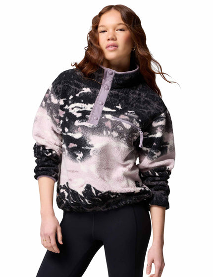 Columbia Helvetia II Cropped Sherpa Half Snap Printed Fleece - Shale Purple Sisters/Shale Purpleimages1- The Sports Edit