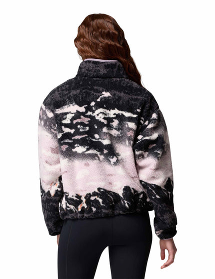 Columbia Helvetia II Cropped Sherpa Half Snap Printed Fleece - Shale Purple Sisters/Shale Purpleimages3- The Sports Edit