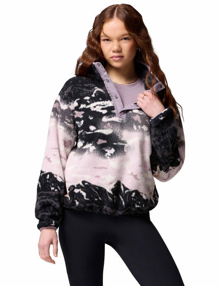 Columbia Helvetia II Cropped Sherpa Half Snap Printed Fleece - Shale Purple Sisters/Shale Purpleimages4- The Sports Edit