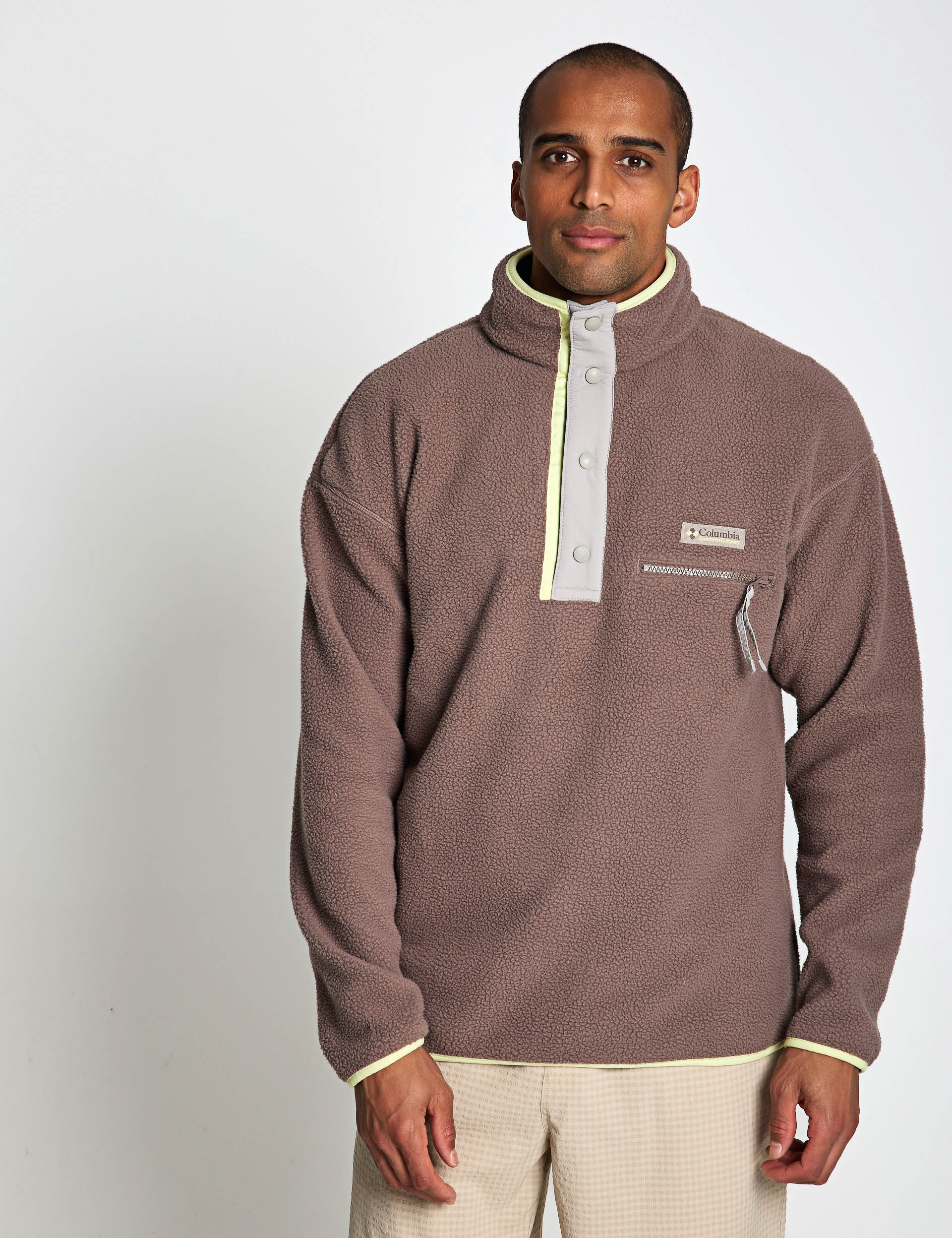 Helvetia II Half Snap Fleece Iron Flint Grey Citron Haze
