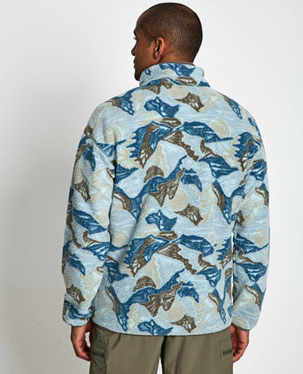 Helvetia II Printed Half Snap Fleece - Safari Sunscapes