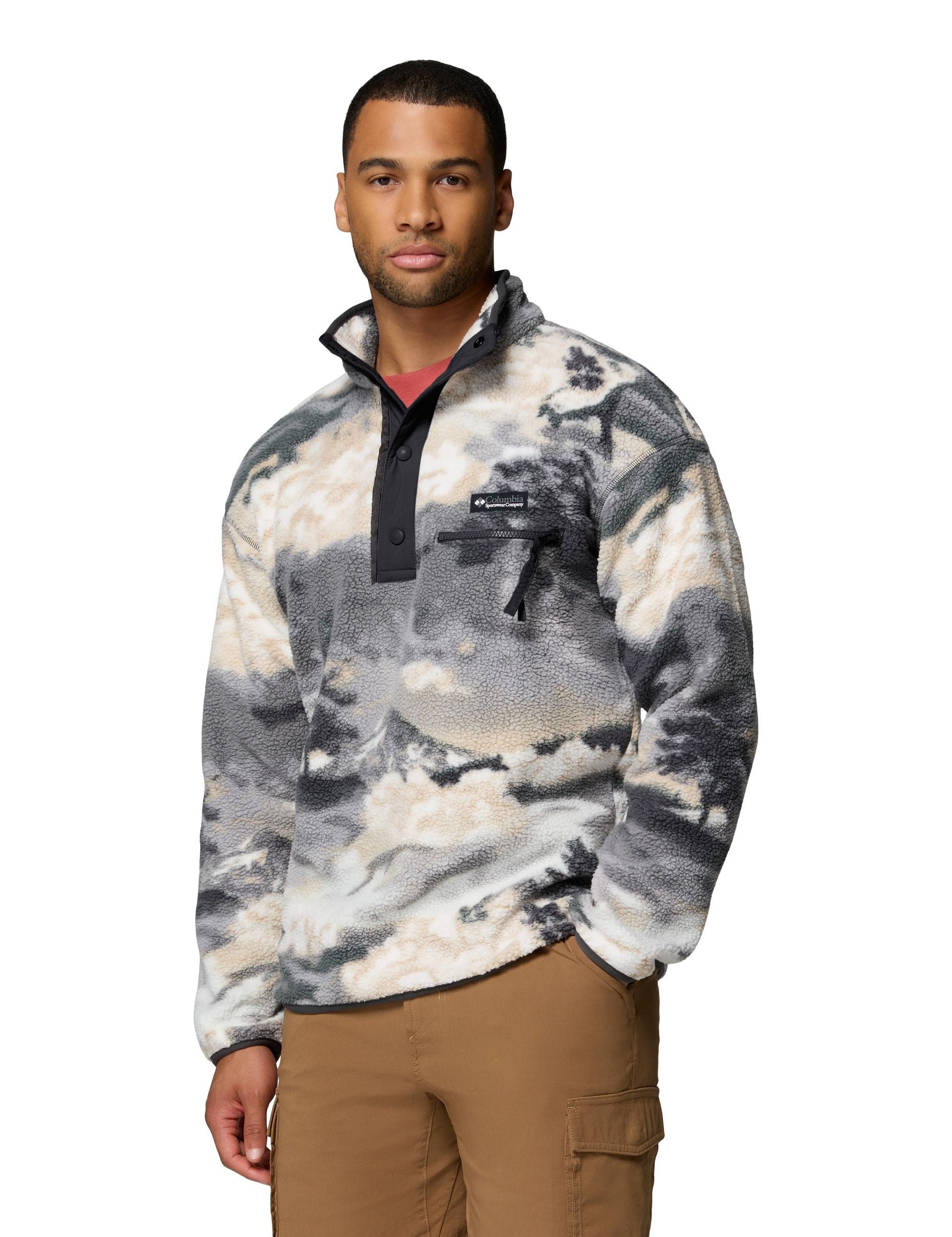 Helvetia II Printed Half Snap Fleece Shark Dreaming