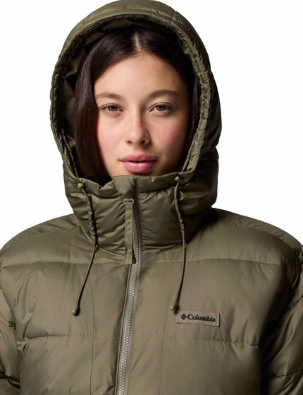 Columbia Pike Lake III Long Hooded Puffer Jacket - Stone Greenimages5- The Sports Edit