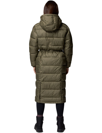 Columbia Pike Lake III Long Hooded Puffer Jacket - Stone Greenimages2- The Sports Edit