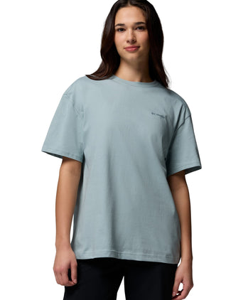 Rolling Bend Graphic Oversized T-Shirt - Crushed Blue/Floral Groove