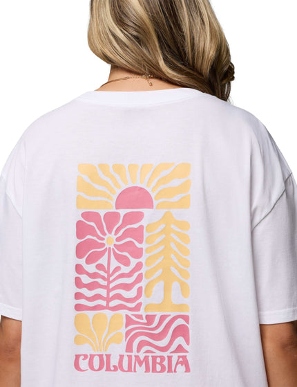 Columbia Rolling Bend Graphic Oversized T-Shirt - White/Floral Grooveimages4- The Sports Edit