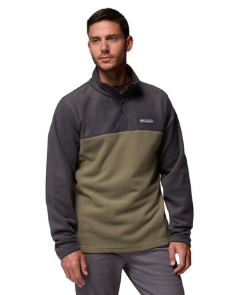 Steens Mountain 1/2 Snap Fleece - Stone Green/Shark