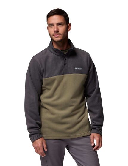 Columbia Steens Mountain 1/2 Snap Fleece - Stone Green/Sharkimages1- The Sports Edit
