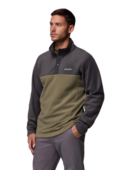 Columbia Steens Mountain 1/2 Snap Fleece - Stone Green/Sharkimages3- The Sports Edit