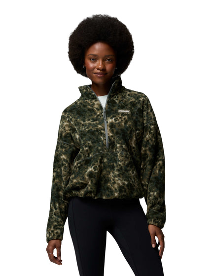 Columbia Timber Meadow MTR Printed Half Zip Sherpa Fleece - Sedona Sage/Dyecamoimages1- The Sports Edit
