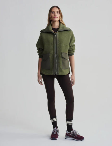 Varley Eleanor Patch Pocket Fleece - Winter Mossimages3- The Sports Edit