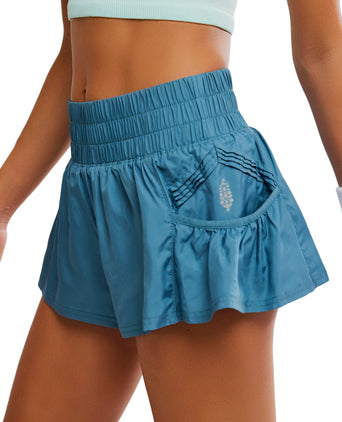 Get Your Flirt On Shorts - Riptide