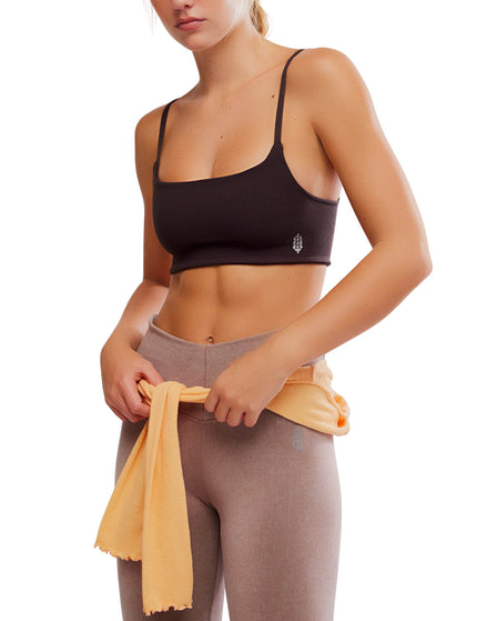 The Sports Edit Tighten Up Mini Light Support Sports Bra - Chocolateimages1- The Sports Edit