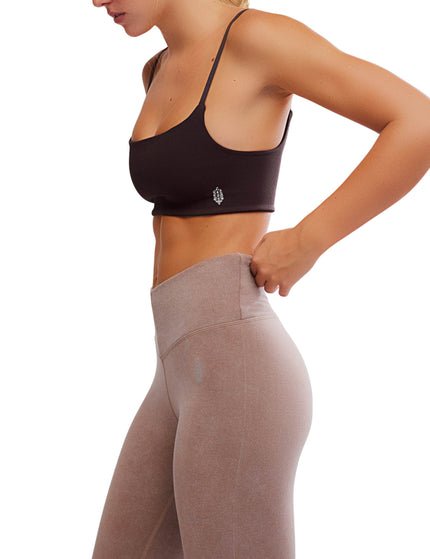 The Sports Edit Tighten Up Mini Light Support Sports Bra - Chocolateimages3- The Sports Edit