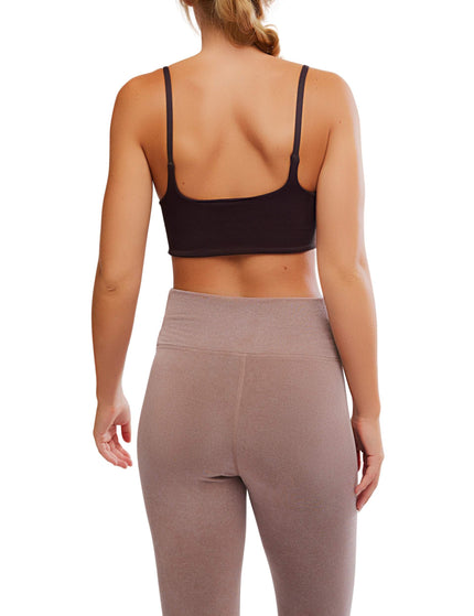 The Sports Edit Tighten Up Mini Light Support Sports Bra - Chocolateimages2- The Sports Edit