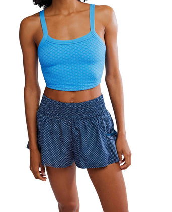 Get Your Flirt On Printed Shorts - Summit Frost/Midnight Navy