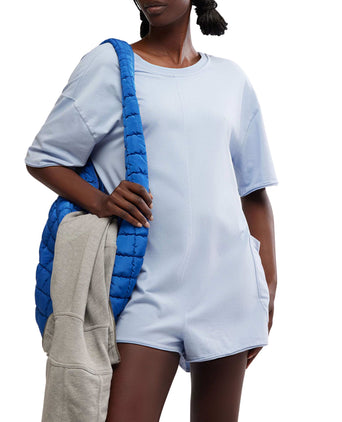 Hot Shot Tee Romper - Steel