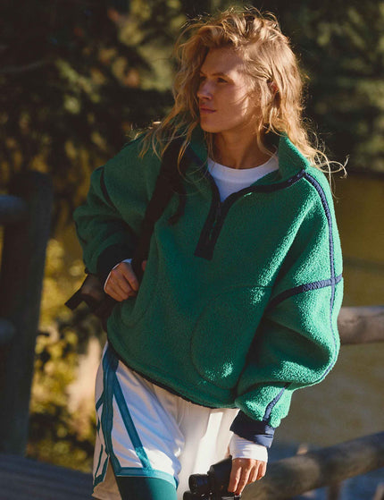 FP Movement Mountain High 1/2 Zip Fleece - Green Glowimages1- The Sports Edit