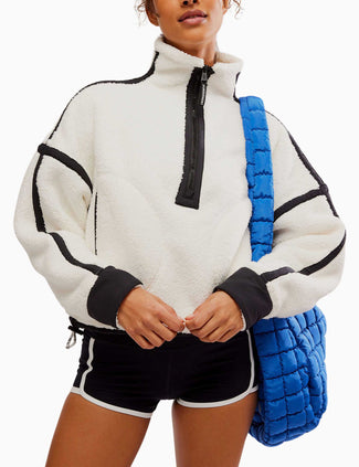 Mountain High 1/2 Zip Fleece - White Combo