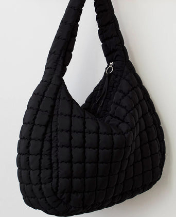 Quilted Carryall Bag - Black