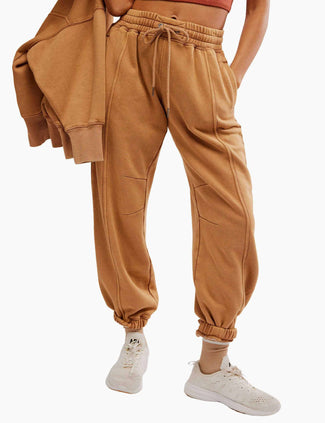 Sprint To The Finish Pants - Camel