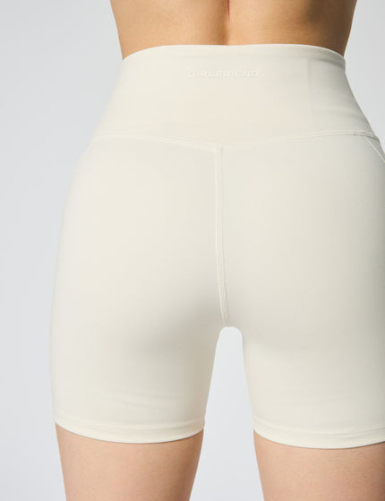 Girlfriend Collective High Waisted Run Short - Ivoryimages5- The Sports Edit