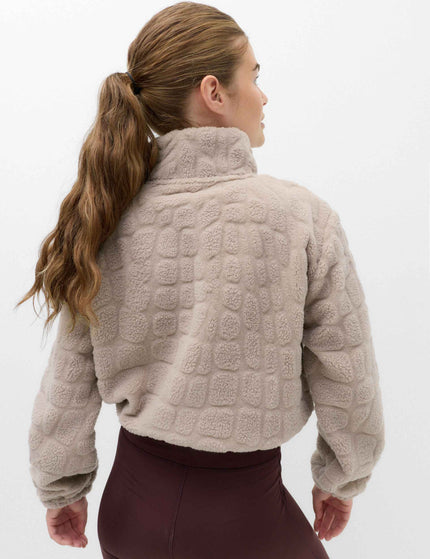 Goodmove Borg Textured Funnel Neck Fleece Jacket - Puttyimages2- The Sports Edit