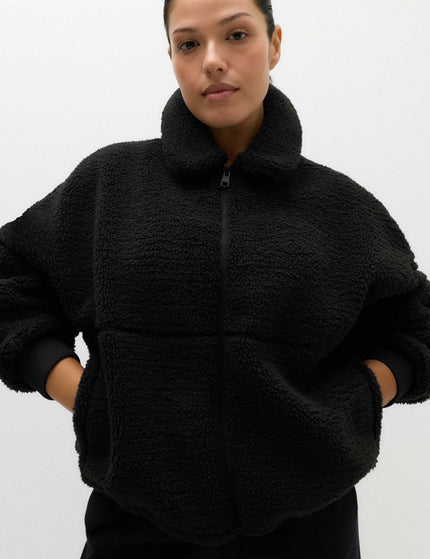Goodmove Borg Zip Up Funnel Neck Fleece Jacket - Blackimages1- The Sports Edit