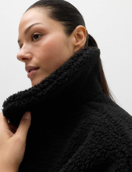 Goodmove Borg Zip Up Funnel Neck Fleece Jacket - Blackimages3- The Sports Edit