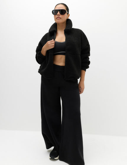 Goodmove Borg Zip Up Funnel Neck Fleece Jacket - Blackimages6- The Sports Edit