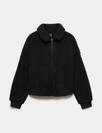 Goodmove Borg Zip Up Funnel Neck Fleece Jacket - Blackimages7- The Sports Edit