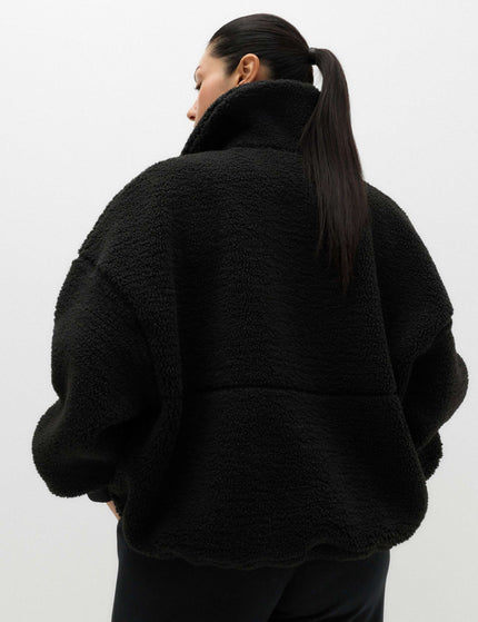 Goodmove Borg Zip Up Funnel Neck Fleece Jacket - Blackimages2- The Sports Edit